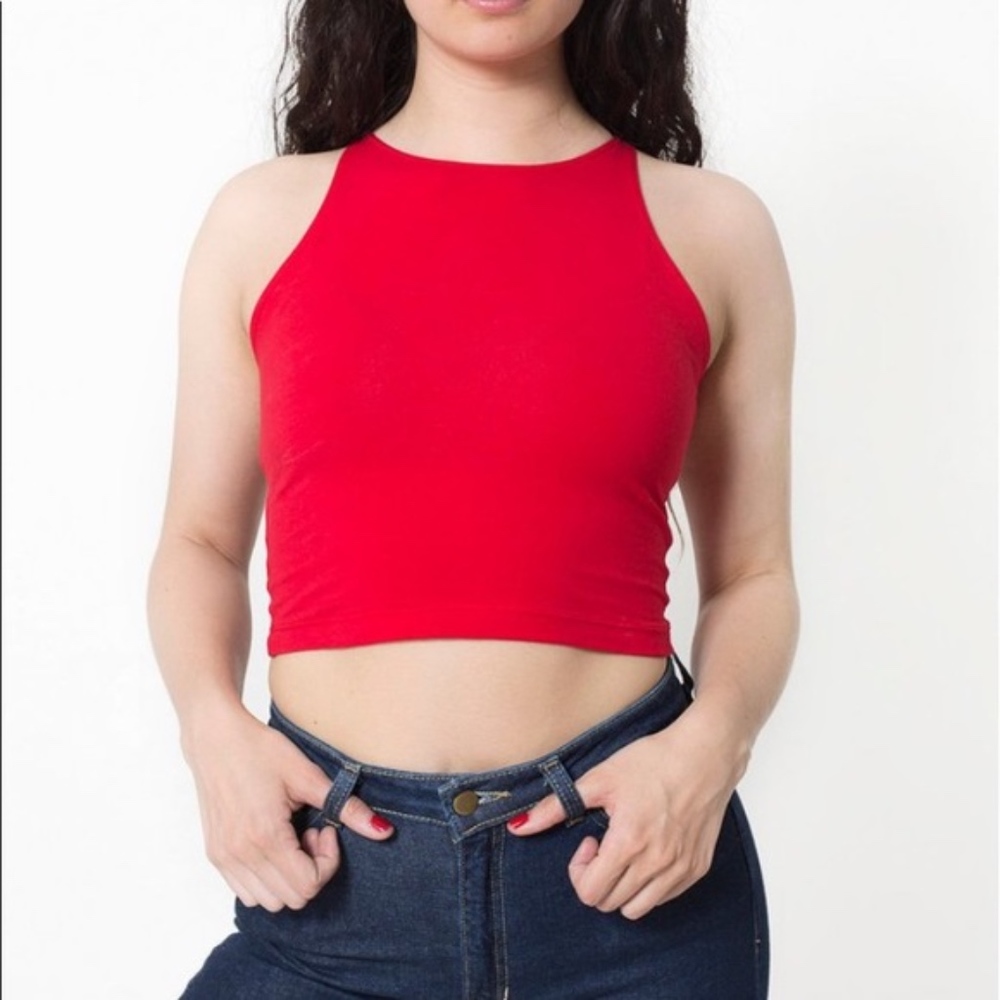 Red crop top